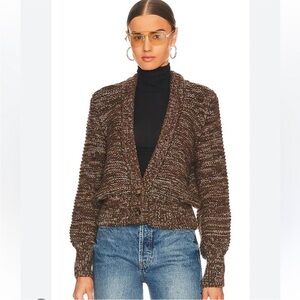 Anine Bing Brown Knit Cardigan
